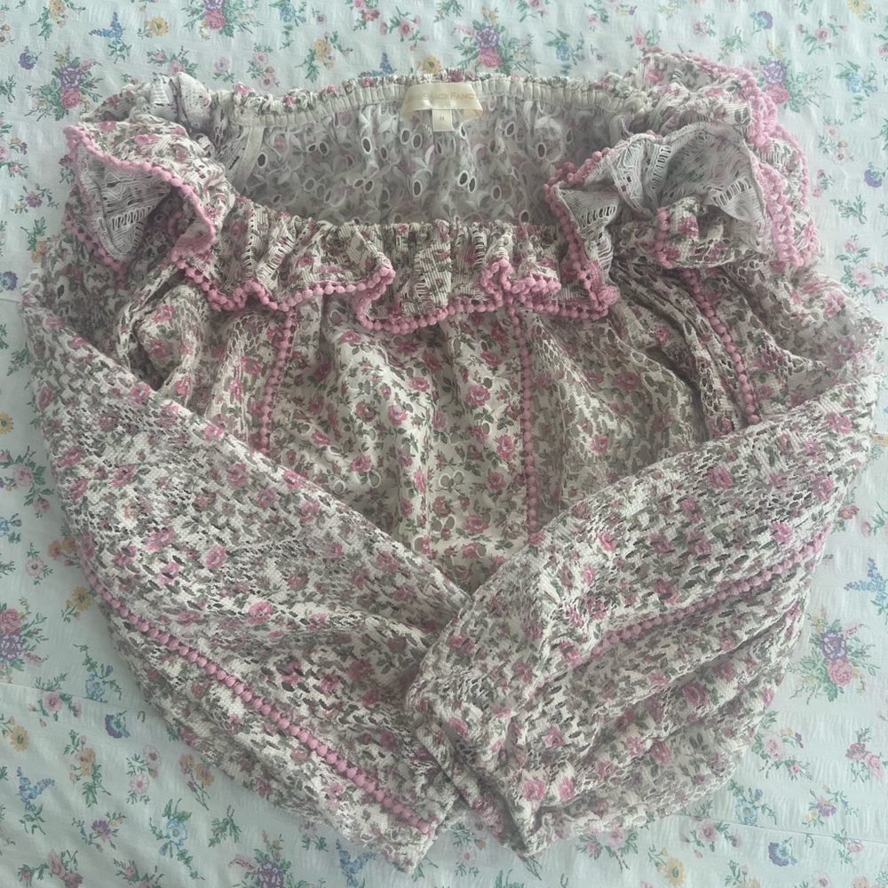 LoveShackFancy floral crop top